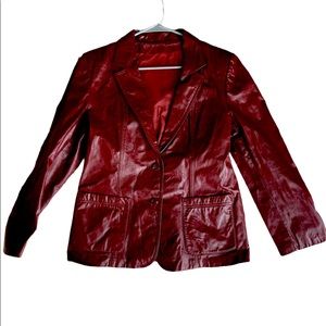Leather blazer